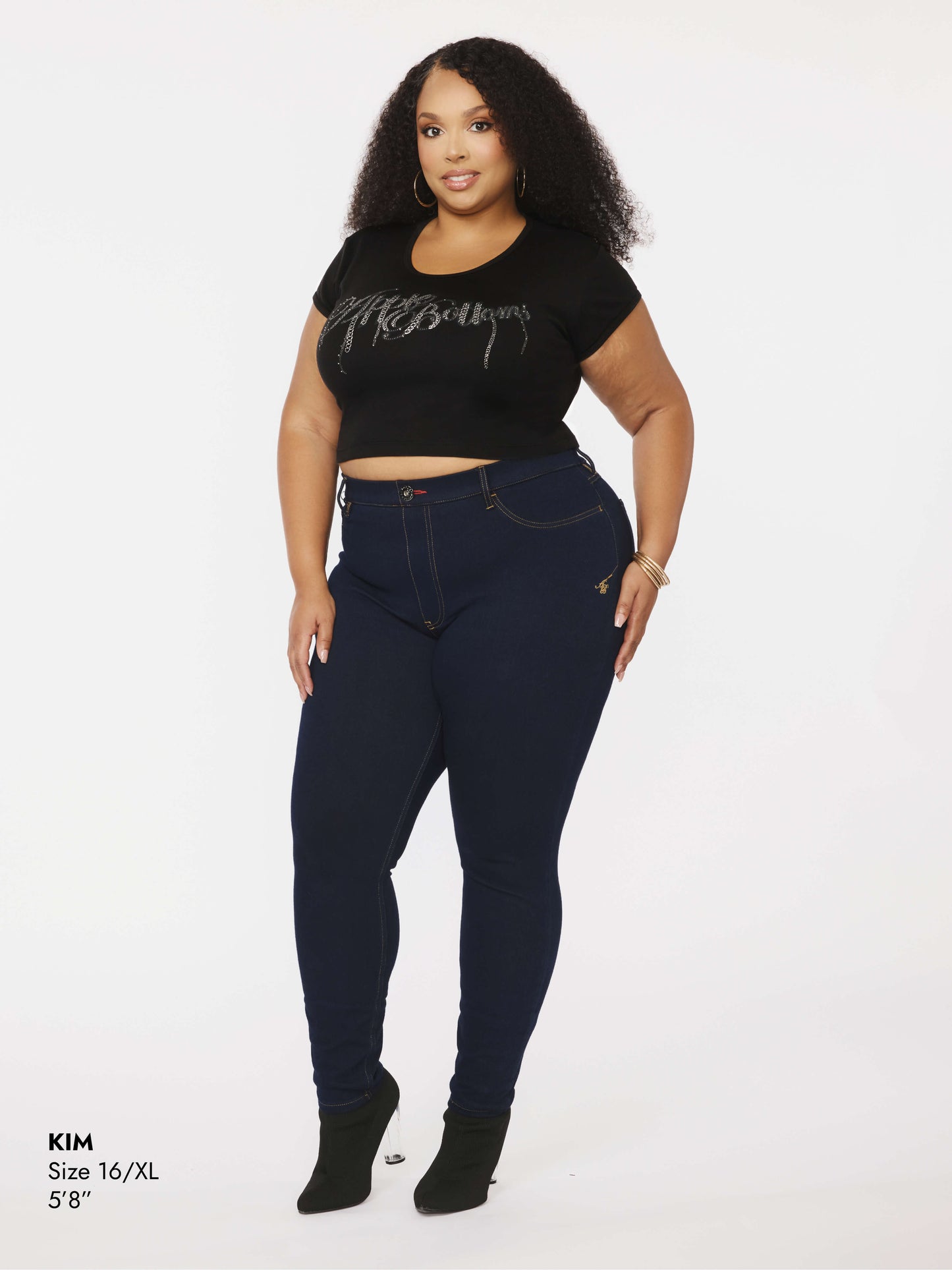 APPLE BOTTOMS - Chain Reaction Baby Tee - Black - 2