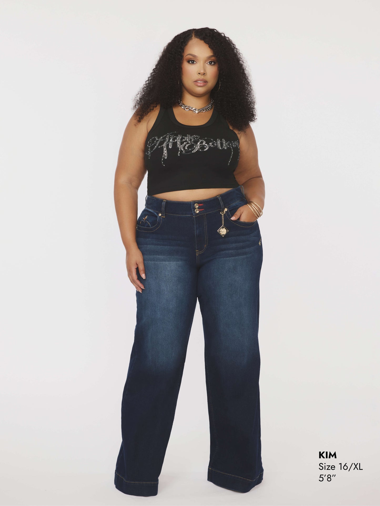 APPLE BOTTOM JEANS - AFJ-4145 - WIDE LEG FLAP POCKET - 6