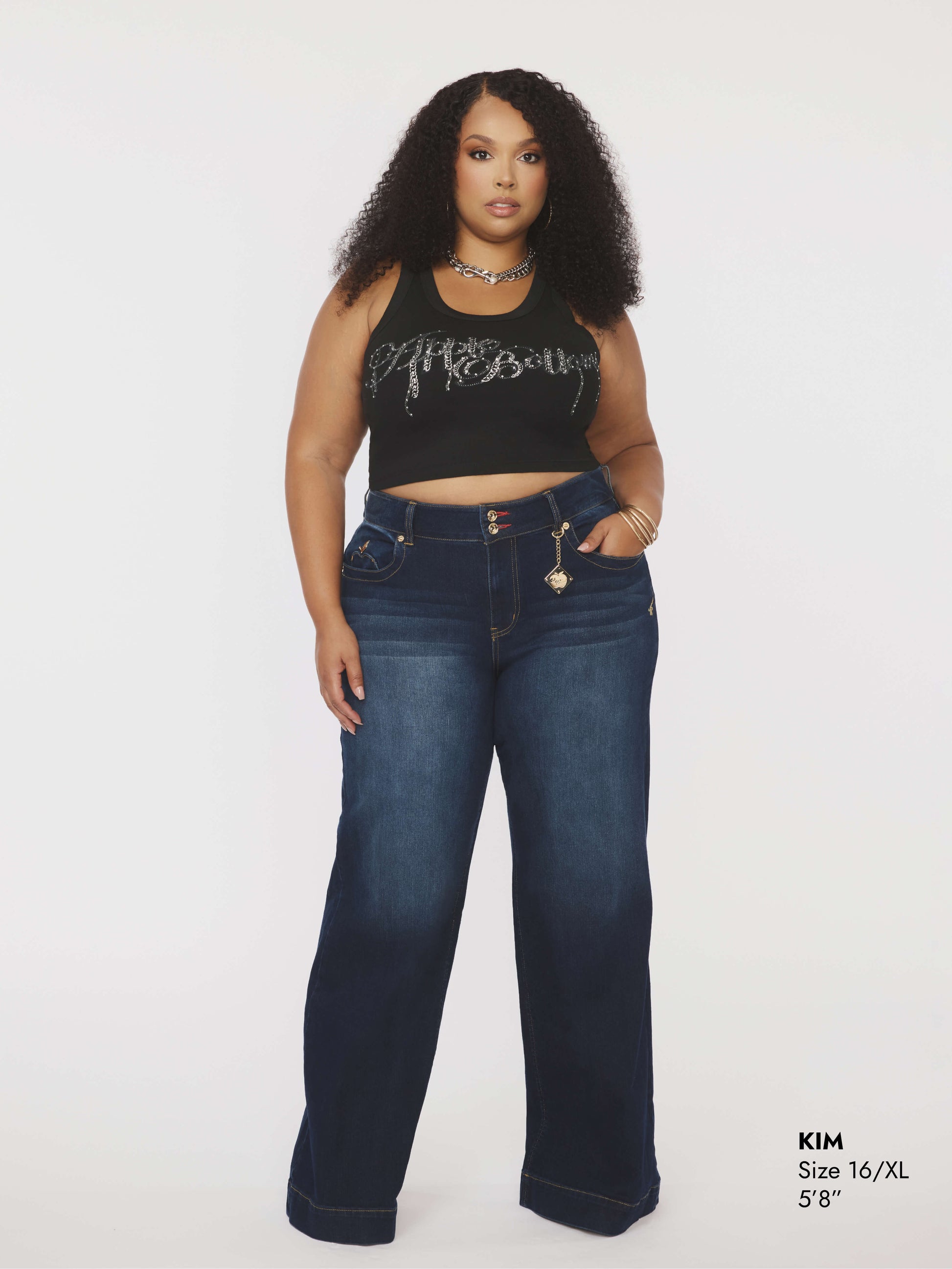 APPLE BOTTOM JEANS - AFJ-4145 - WIDE LEG FLAP POCKET - 6