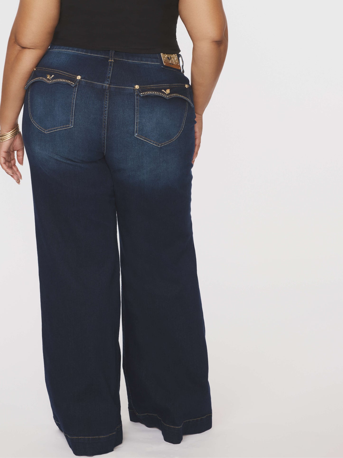 APPLE BOTTOM JEANS - AFJ-4145 - WIDE LEG FLAP POCKET - 8