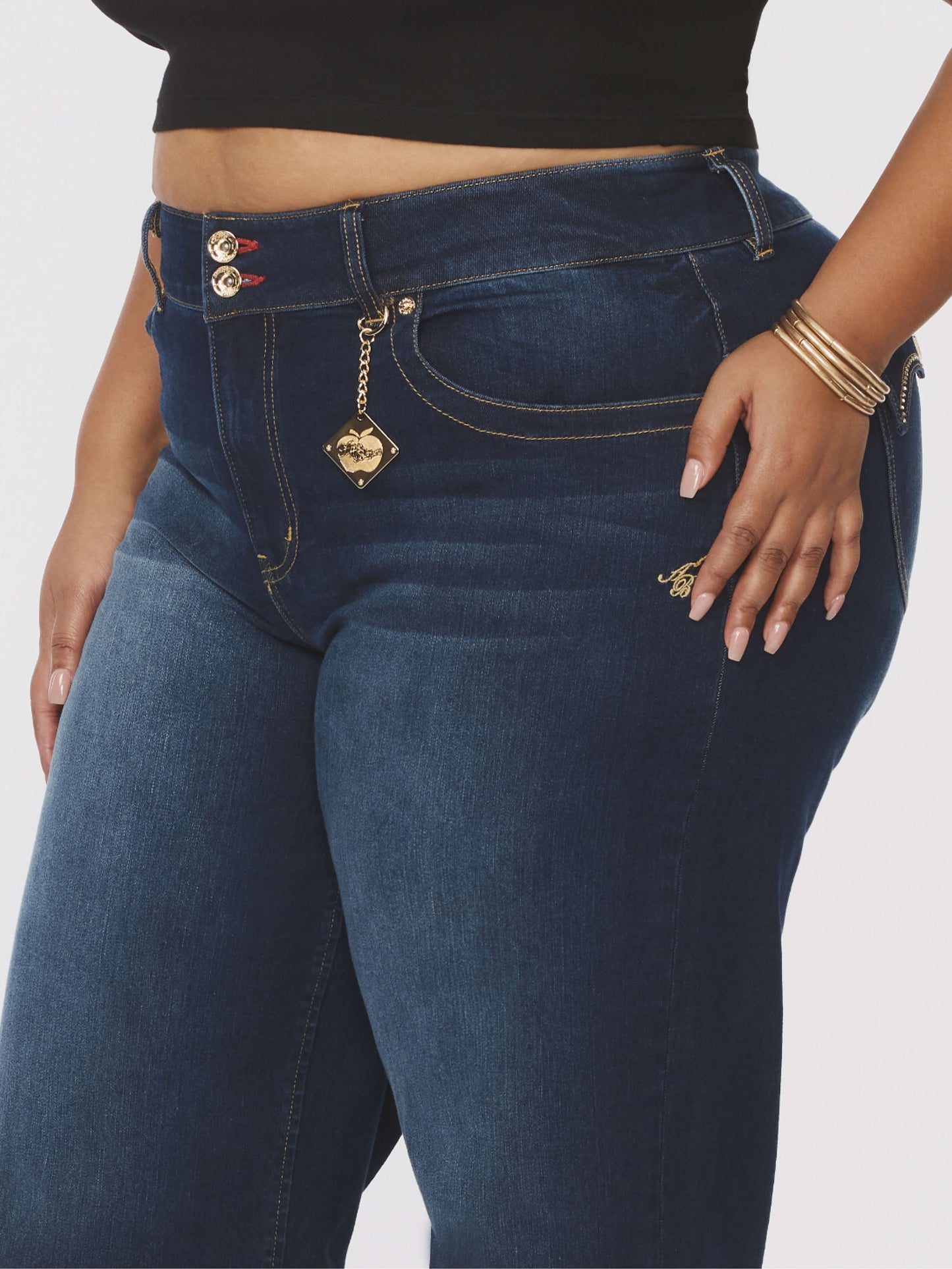 APPLE BOTTOM JEANS - AFJ-4145 - WIDE LEG FLAP POCKET - 7