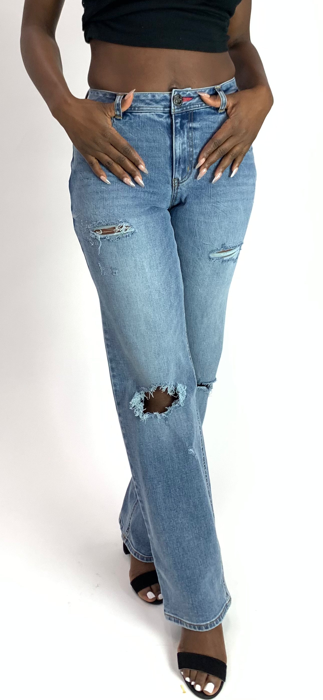 APPLE BOTTOM JEANS - AFJ-4101
FORBIDDEN FIT ANKLE BITER JEAN DARK - 9