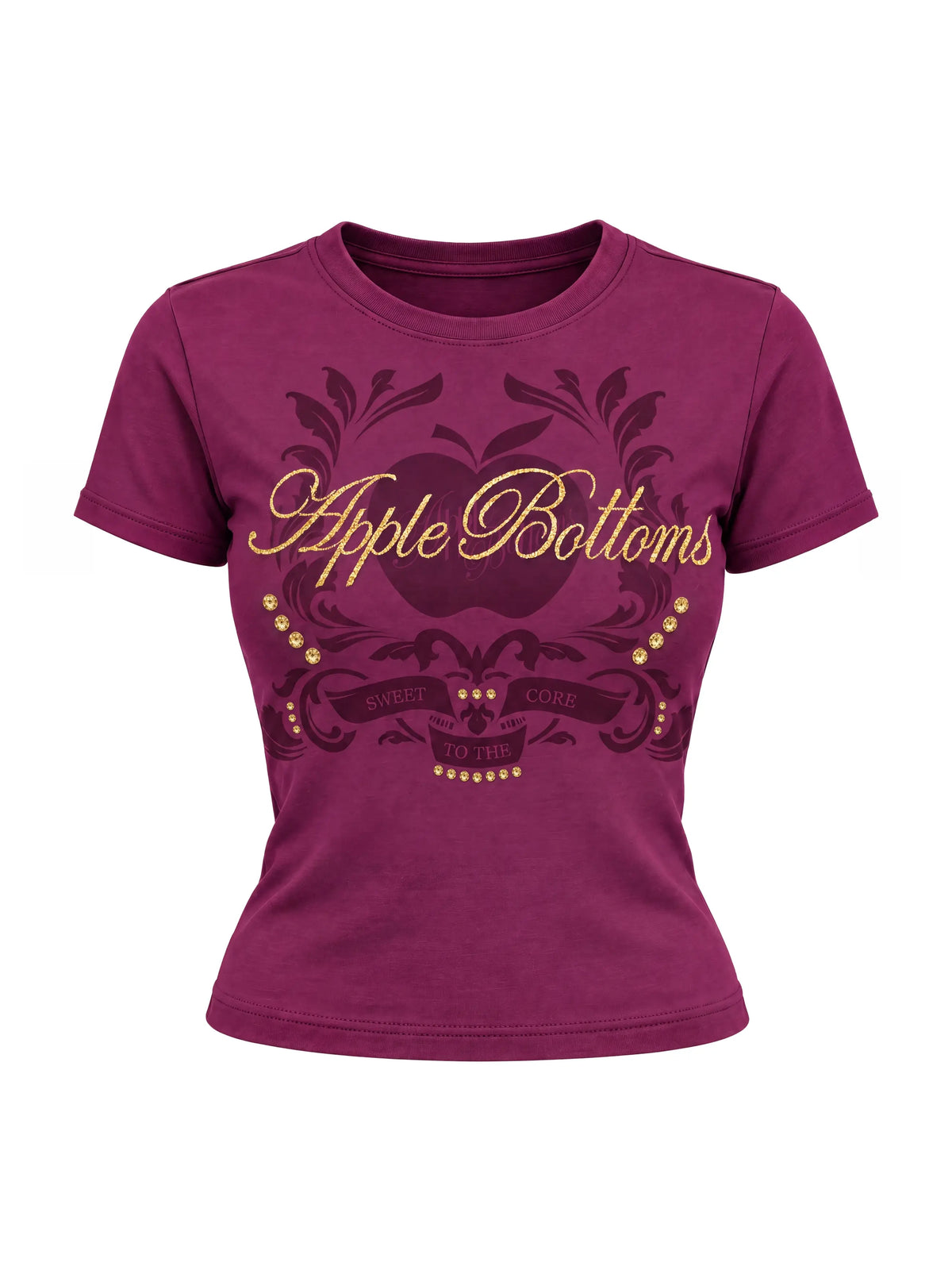 Grape | Apple Bottoms - Y2K Baby Tee - 2