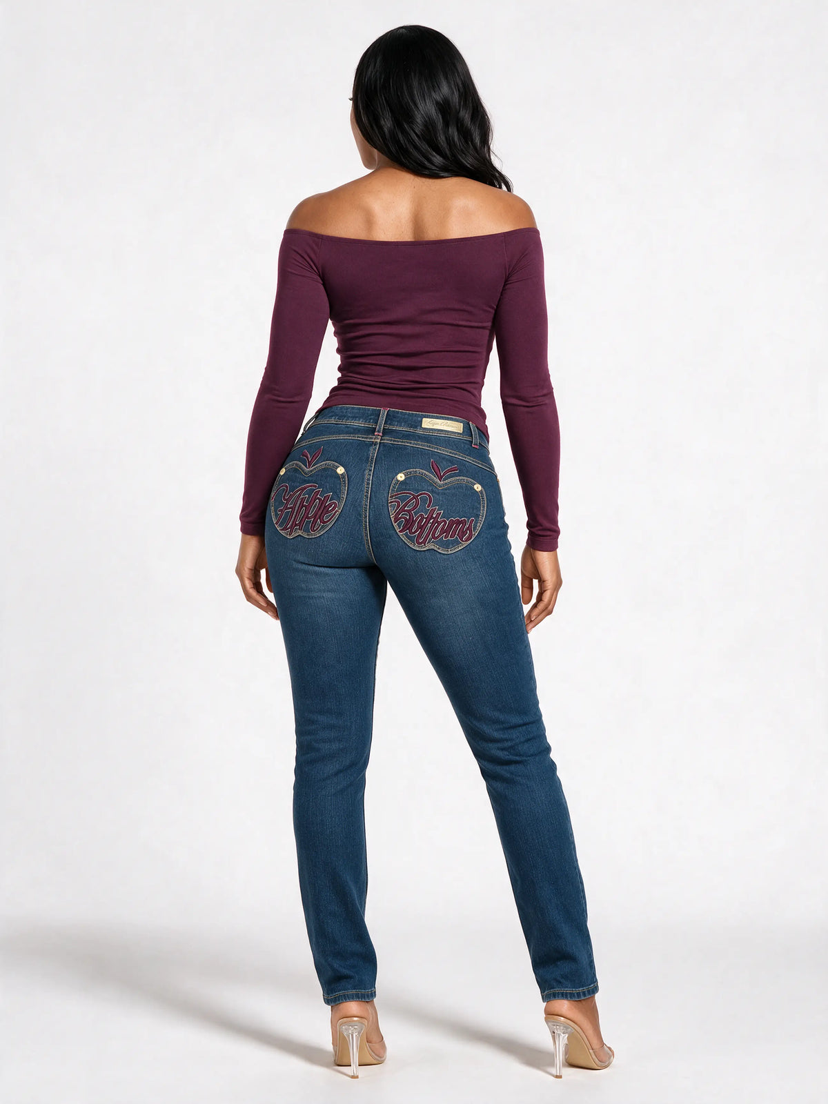 Grape | Apple Bottoms - AHJ-4182 - Signature Apple Pocket Jean - Grape - 5