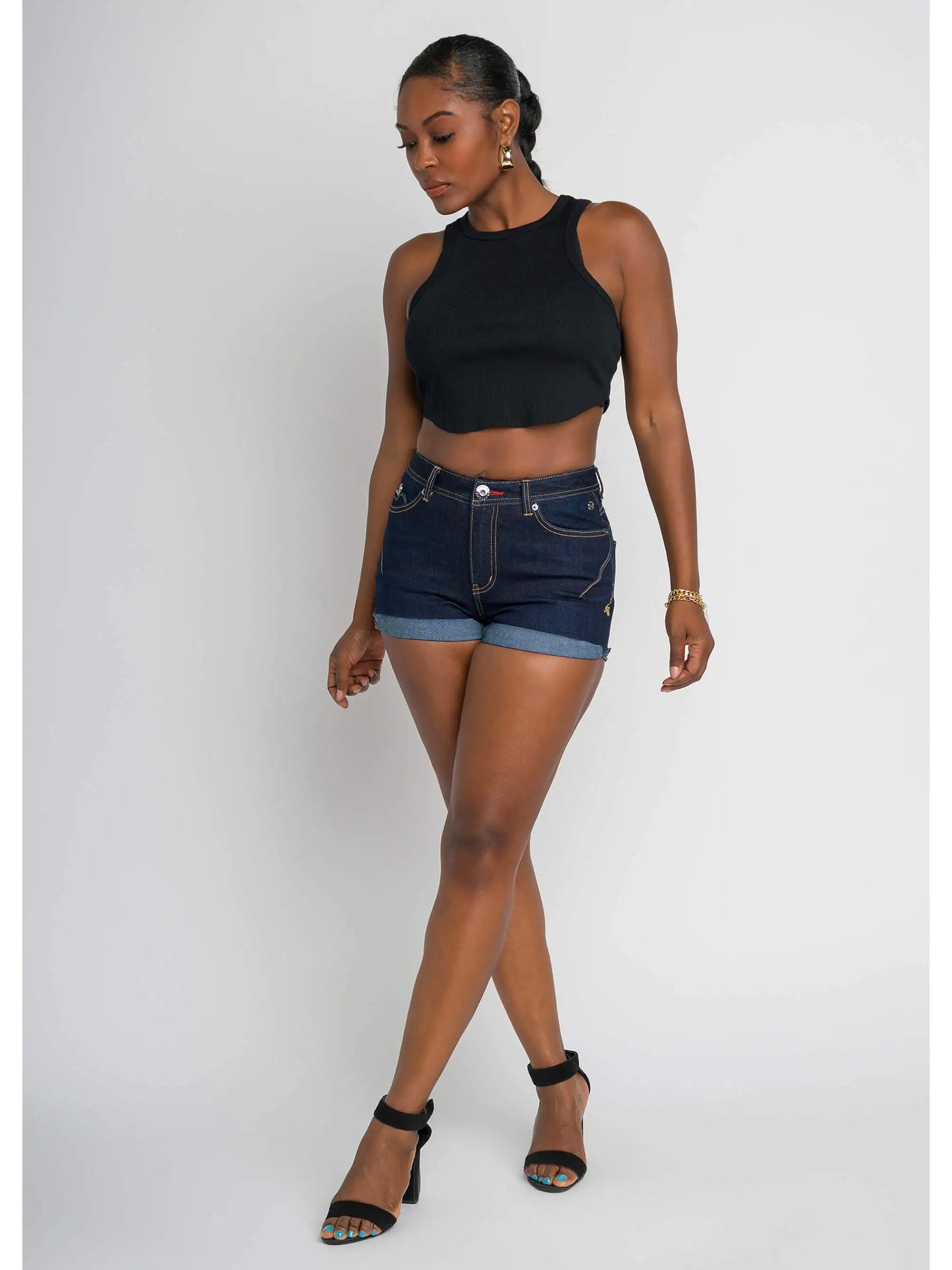 Apple Bottoms Jeans - forbidden-roll-cuff-shorts-1