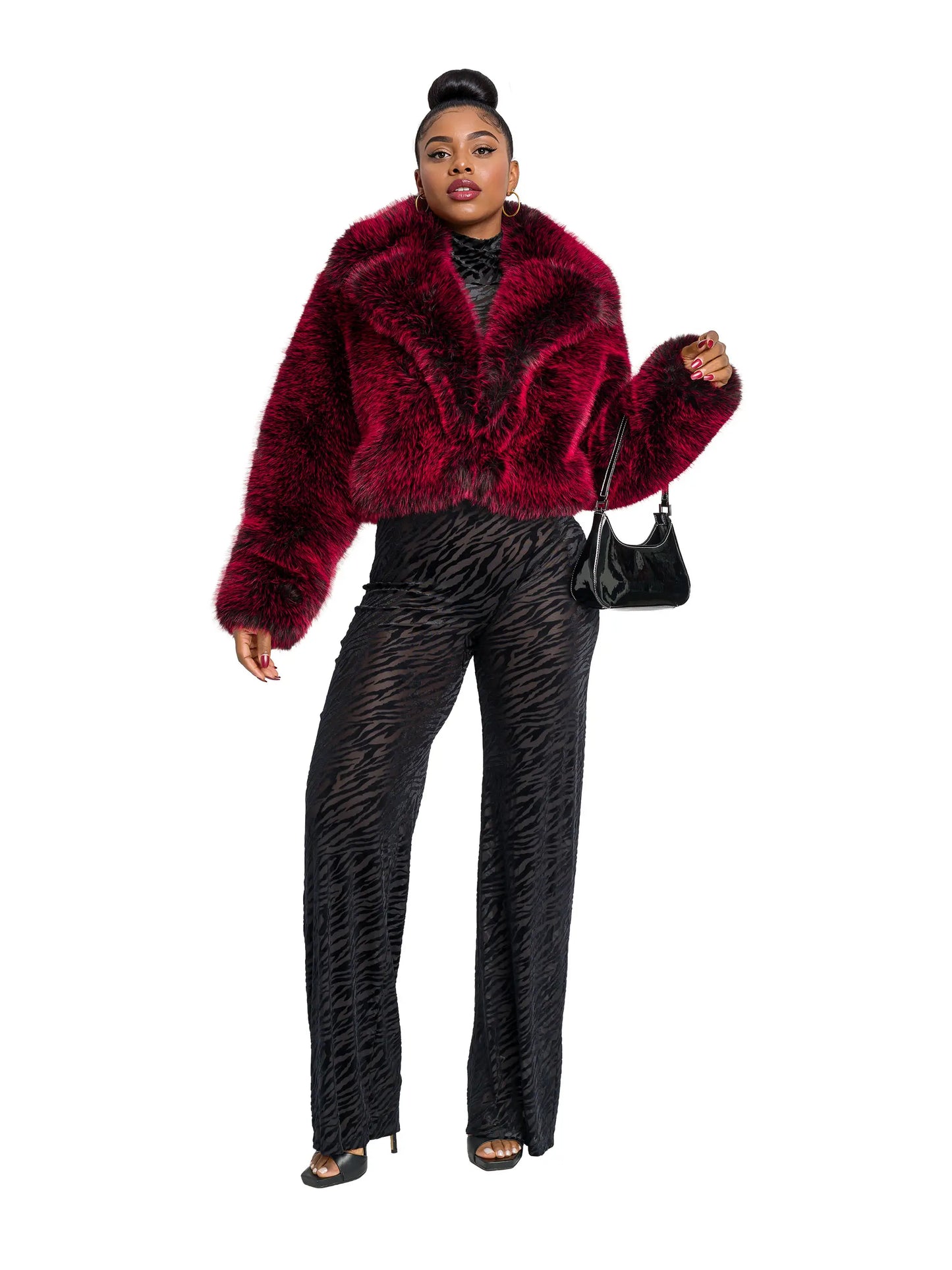 Burnout Bodycon Jumpsuit - Black