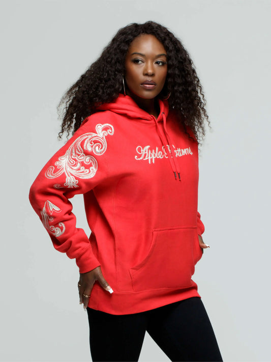 APPLE BOTTOM JEANS - ULTRA EMBELLISHED HOODIE RED - 1