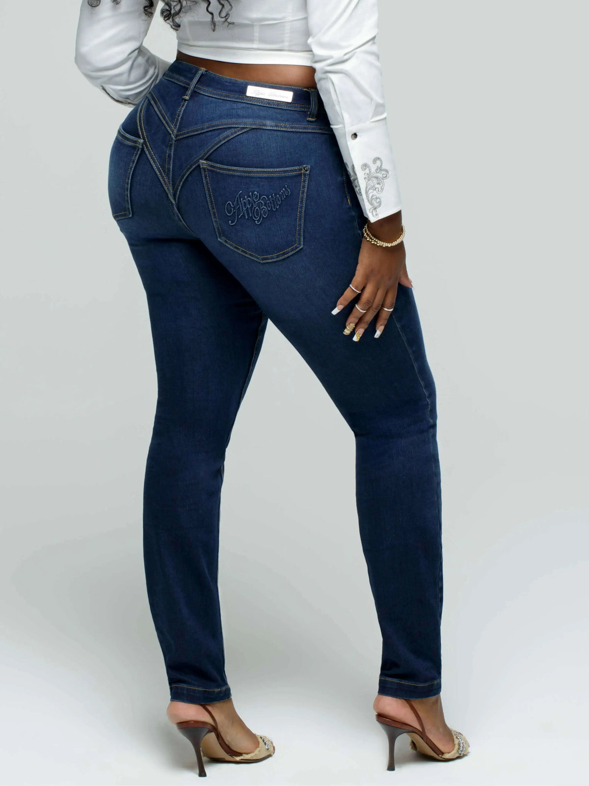 Forbidden Ankle Biter Jeans Dark Wash Apple Bottom Jeans