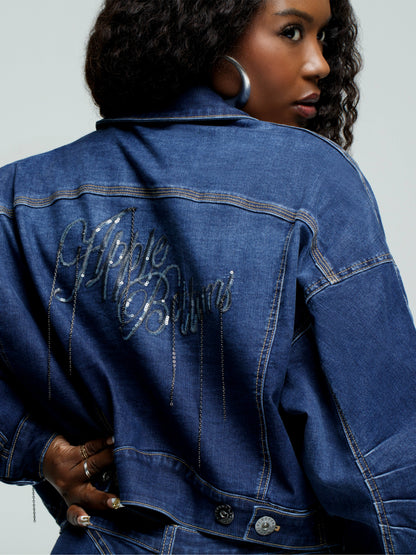 APPLE BOTTOM JEANS - CROPPED CHAIN LINK JACKET - 6