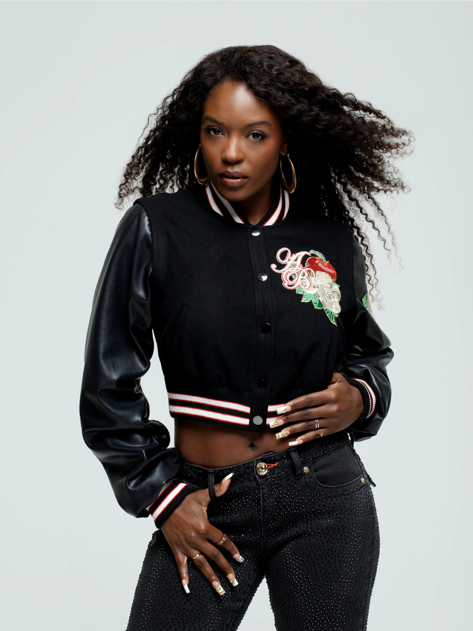 ジャケット・アウター armillary apple patch varsity jacket Armillary APPLE PATCH VARSITY JACKET