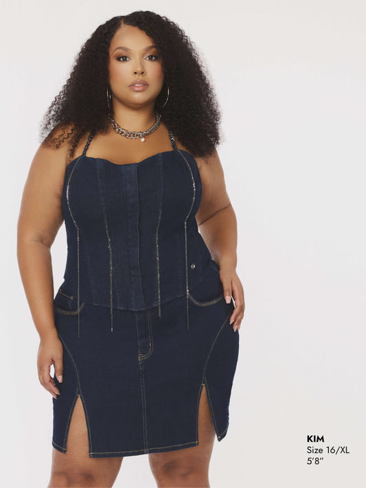 APPLE BOTTOM JEANS - CHAIN LINK BUSTIER - 2