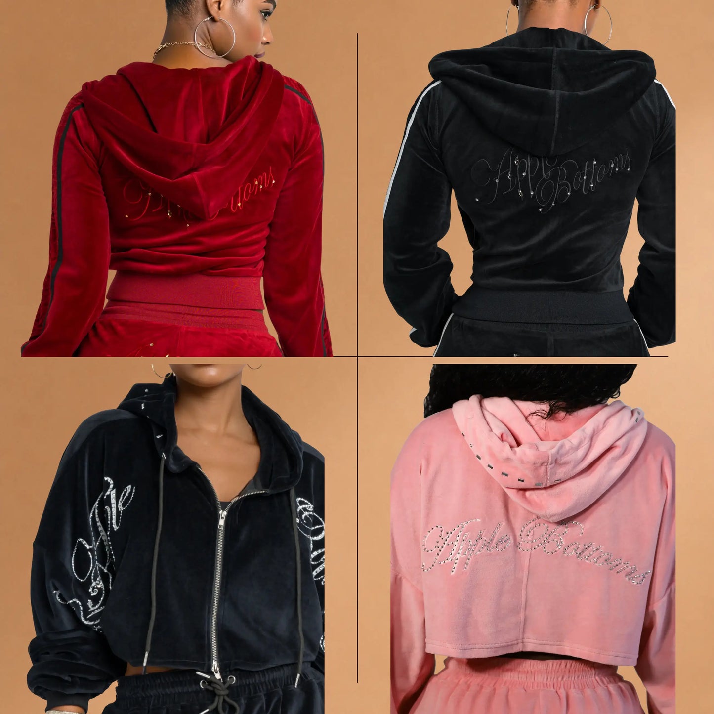 Apple Bottoms Velour Track Jackets