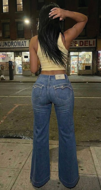 Forbidden Fit Wide Leg Jean - Savage Wash