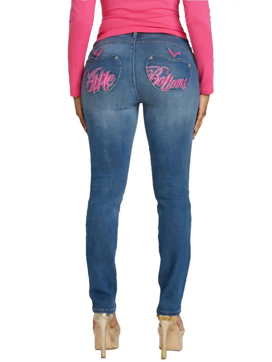Signature Apple Pocket Jean - Pink