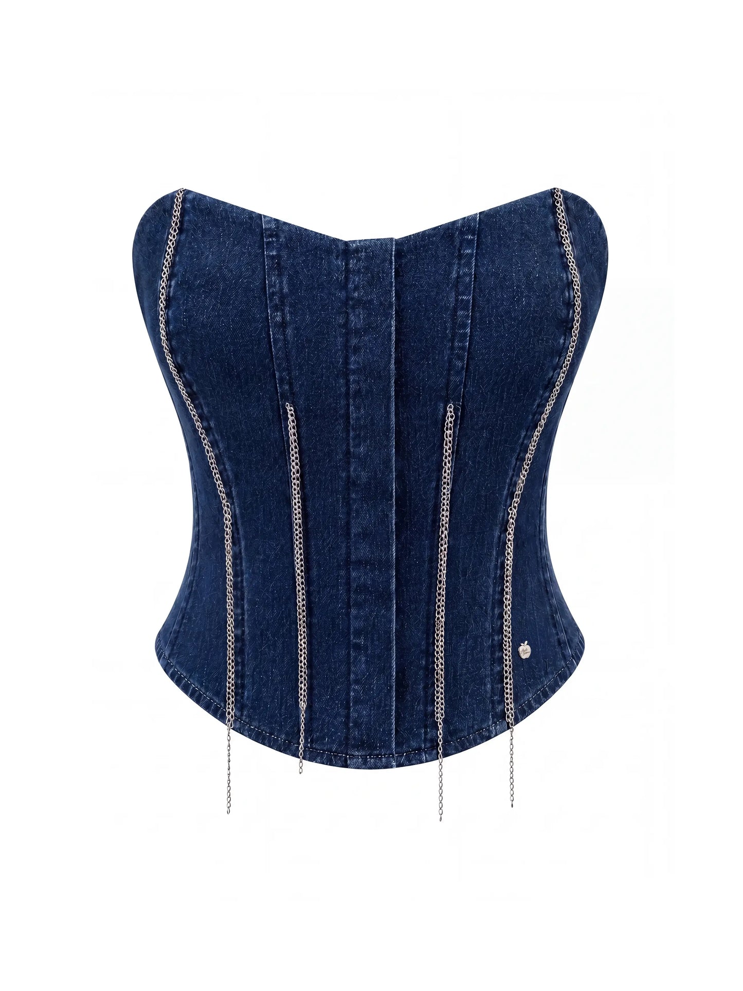 Apple Bottoms - ABJ-4112 - Denim Chain Link Corset - Front