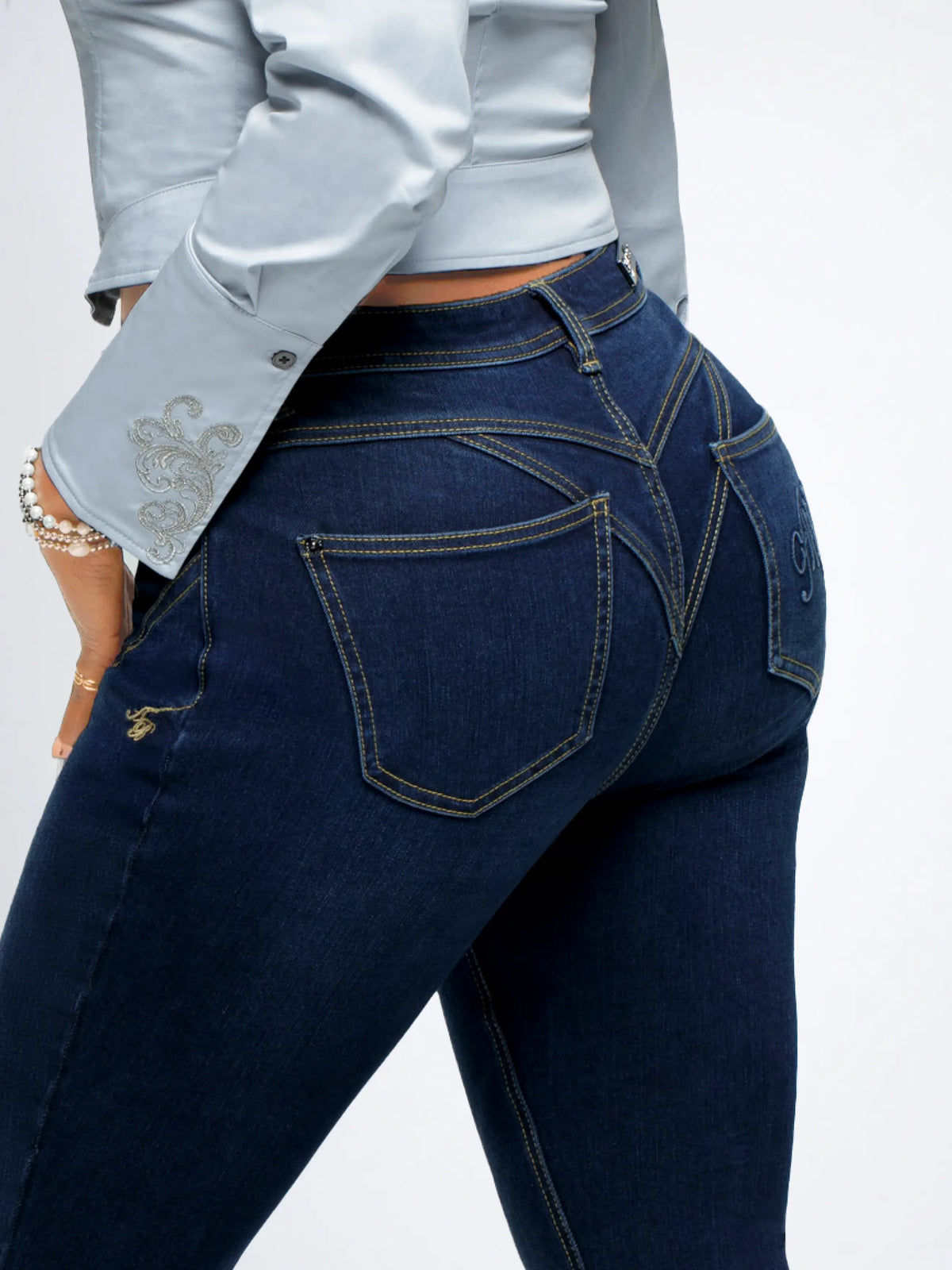 Dark Wash | Apple Bottoms - AFJ-4101 - Forbidden Fit Ankle Biter Jean - Dark Wash - 8