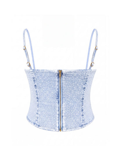 Apple Bottoms - AFJ-4155 - Rain On Me Corset Medium Wash - Back