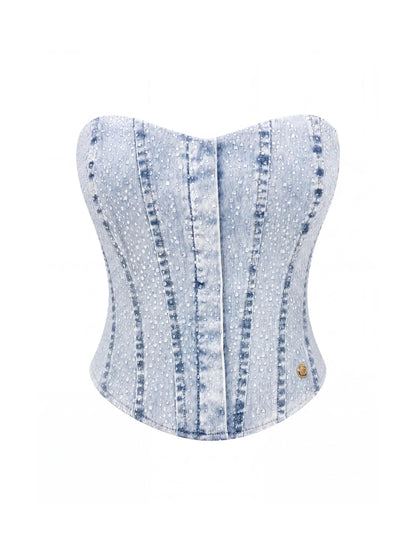 Apple Bottoms - AFJ-4155 - Rain On Me Corset Medium Wash - Front
