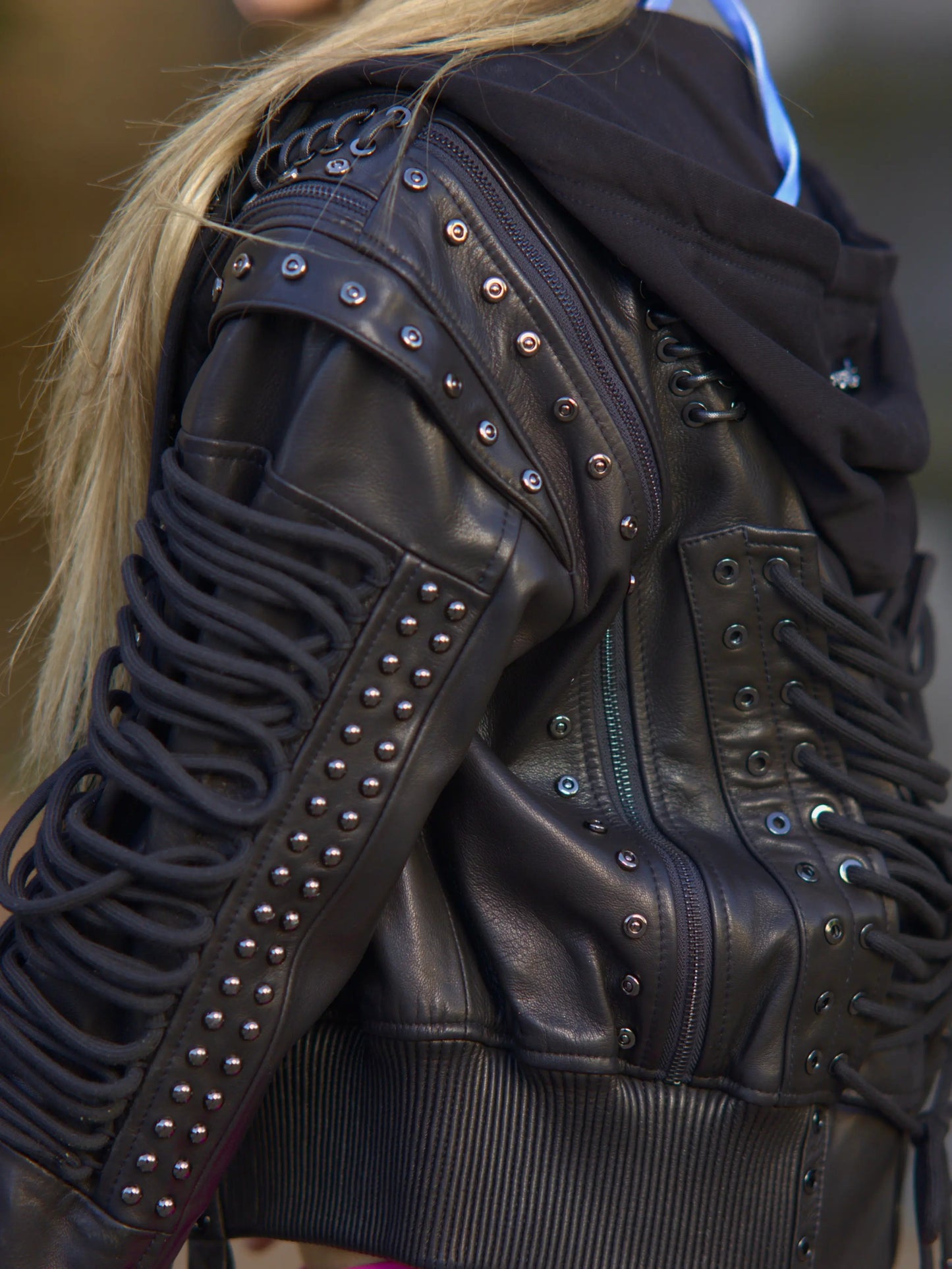 Apple Bottoms - AFL-4150 - Lace Up Leather Jacket - 6
