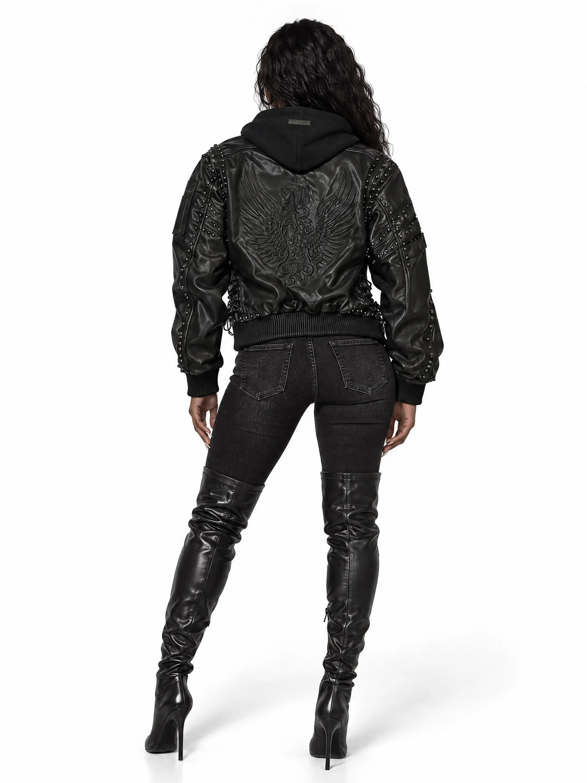Apple Bottoms - AFL-4151 - Leather Bomber Jacket - 2