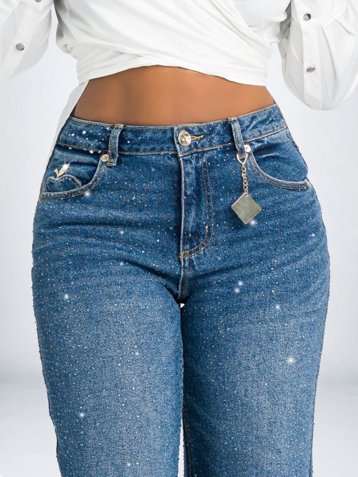 Phantom Wash | Apple Bottoms - AHJ-4123 - Wide Leg Rain On Me - Phantom Wash - 6