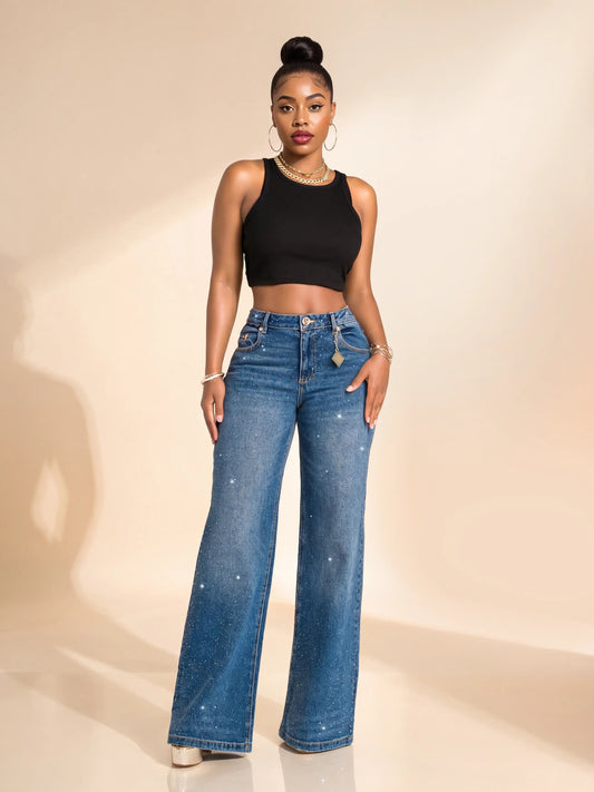 Apple Bottoms - AHJ-4123 - Wide Leg Rain On Me - Phanton - 1