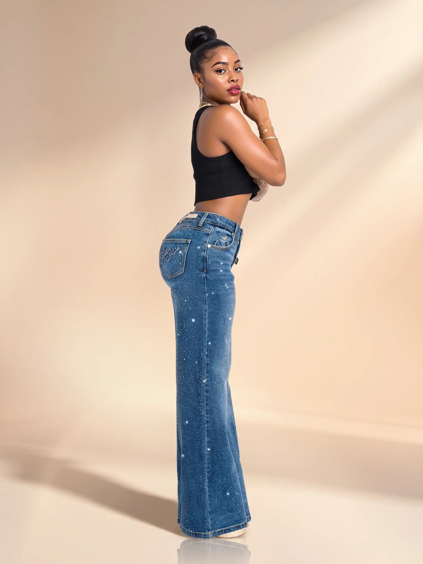 Apple Bottoms - AHJ-4123 - Wide Leg Rain On Me - Phanton - 4