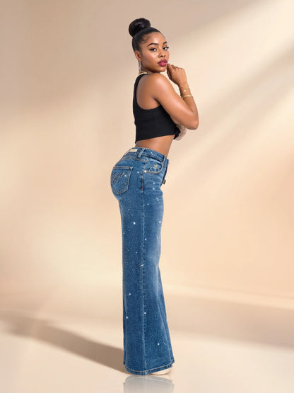 Apple Bottoms - AHJ-4123 - Wide Leg Rain On Me - Phanton - 4