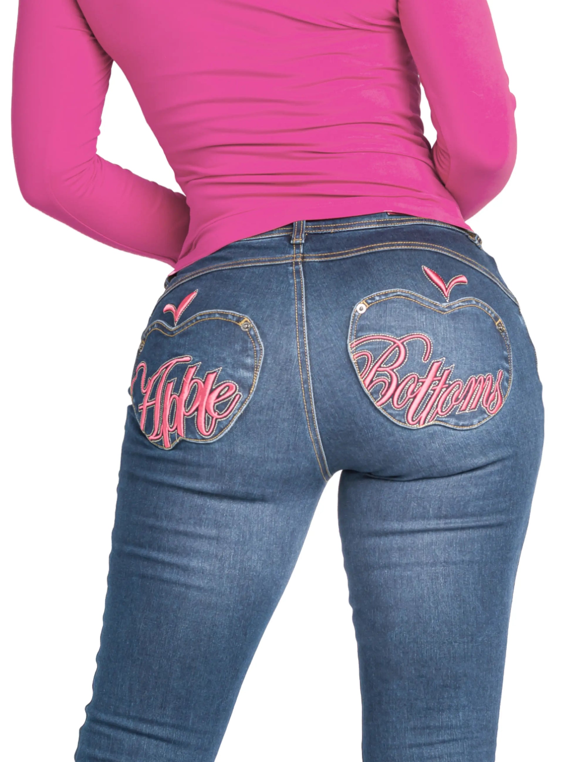 Apple Bottoms - AHJ-4182 - Signature Apple Pocket Jean Pink - 5