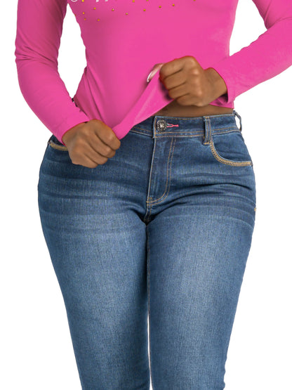 Apple Bottoms - AHJ-4182 - Signature Apple Pocket Jean Pink - 6