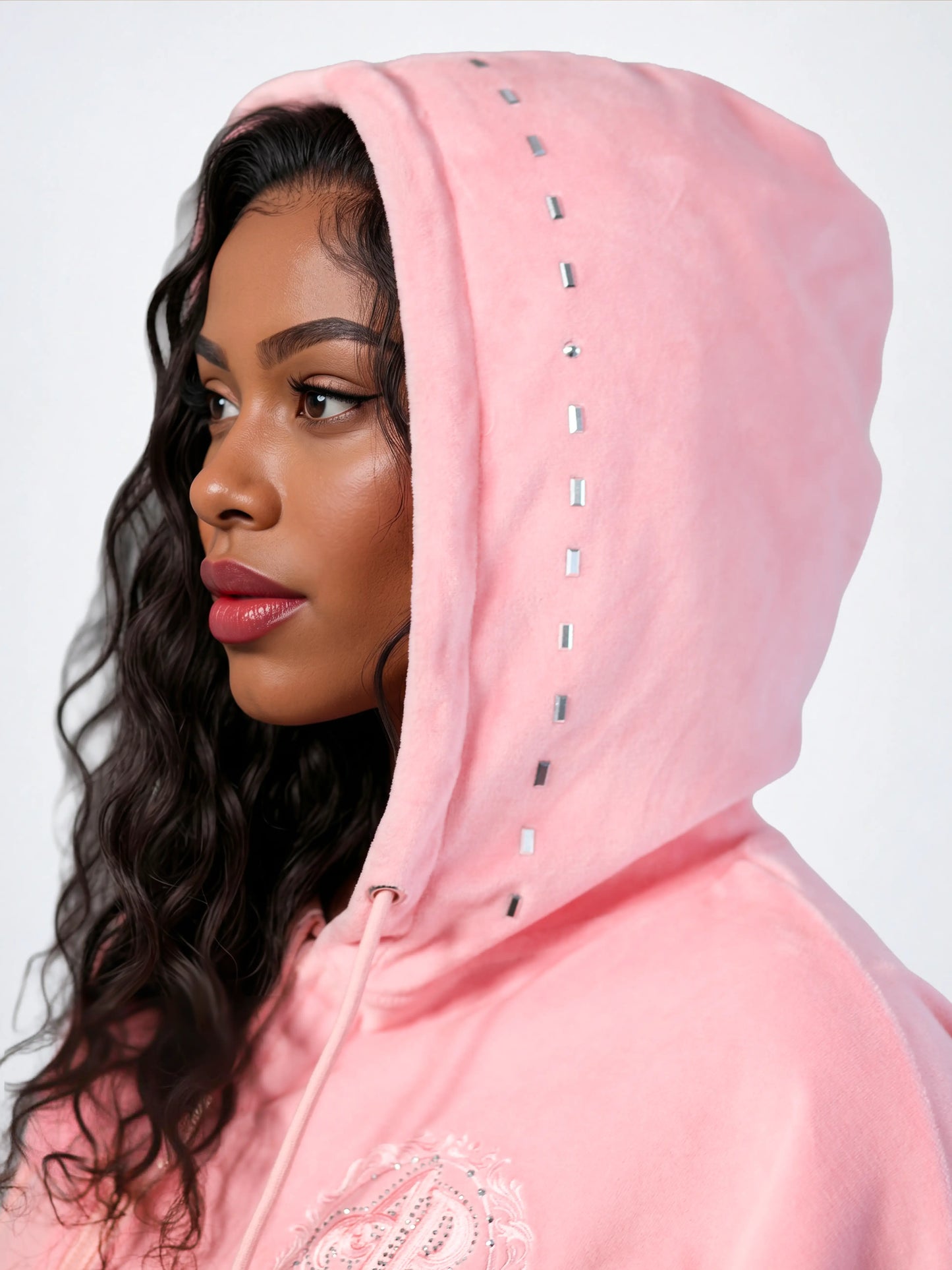 Pink | Apple Bottoms - AHK-4252 - Velour Jacket Pink - 2