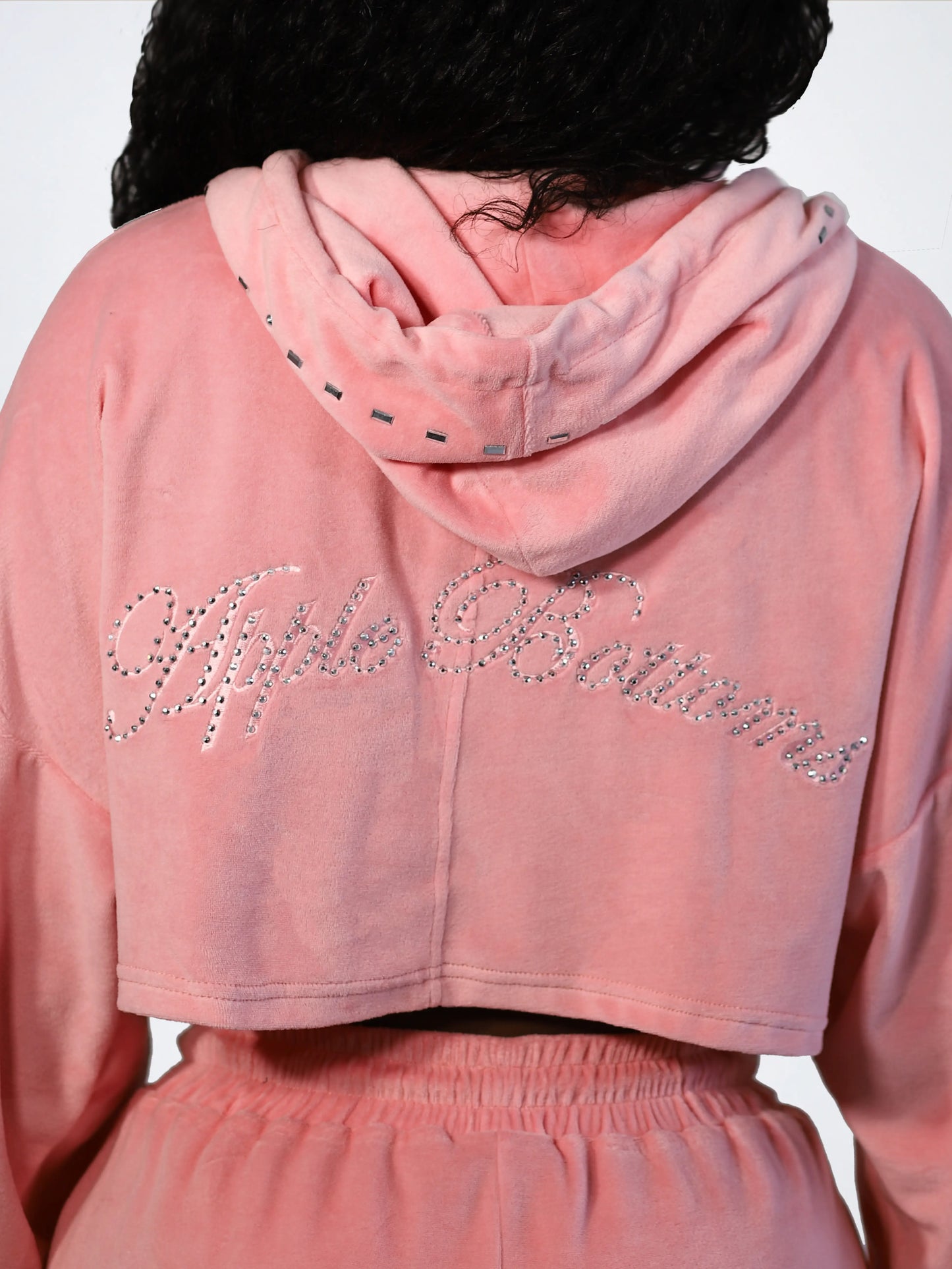 Pink | Apple Bottoms - AHK-4253 - Velour Wide Pants Pink - 3