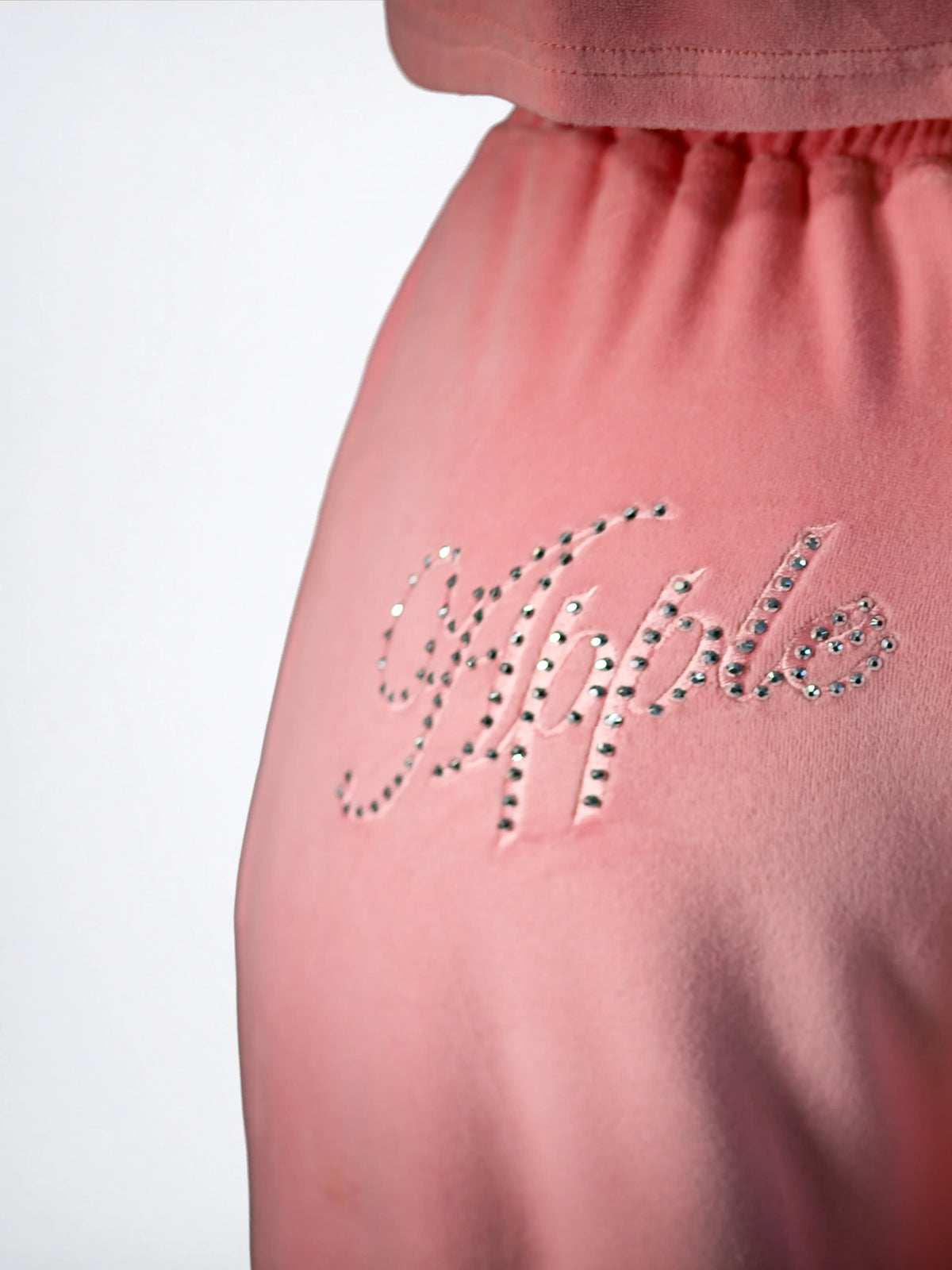 Pink | Apple Bottoms - AHK-4253 - Velour Wide Pants Pink - 8