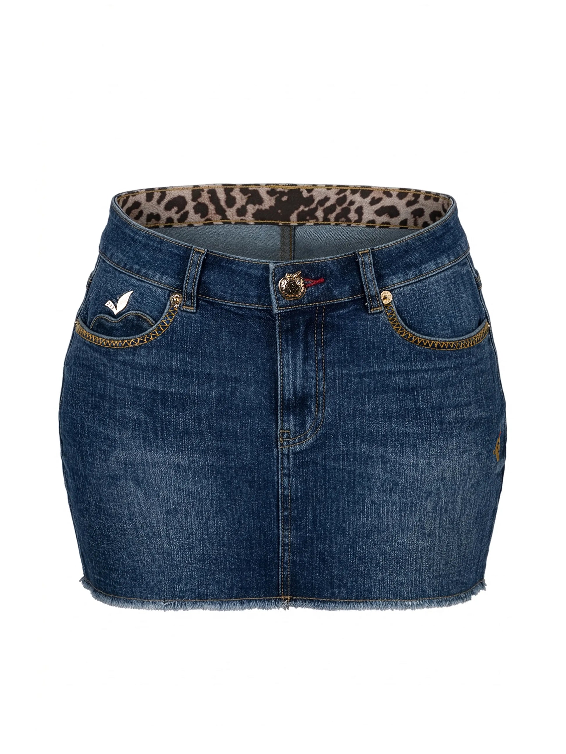 Apple Bottoms - ASJL-4183 - Apple Pocket Skirt With Studded Logo - Front