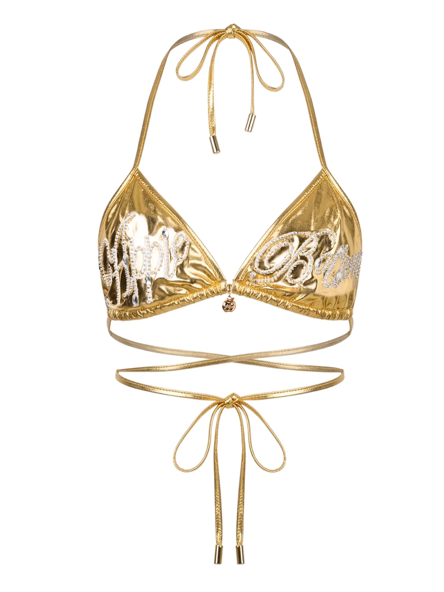 Apple Bottoms - ASKL-4203 - Crystal Lamé Triangle Bikini Top - Front