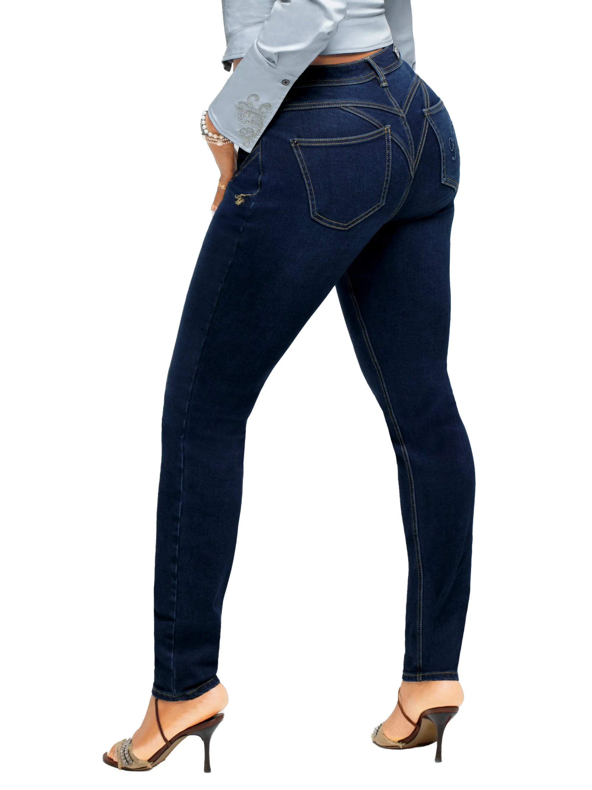 APPLE BOTTOM JEANS - AFJ-4101
FORBIDDEN FIT ANKLE BITER JEAN DARK - 10