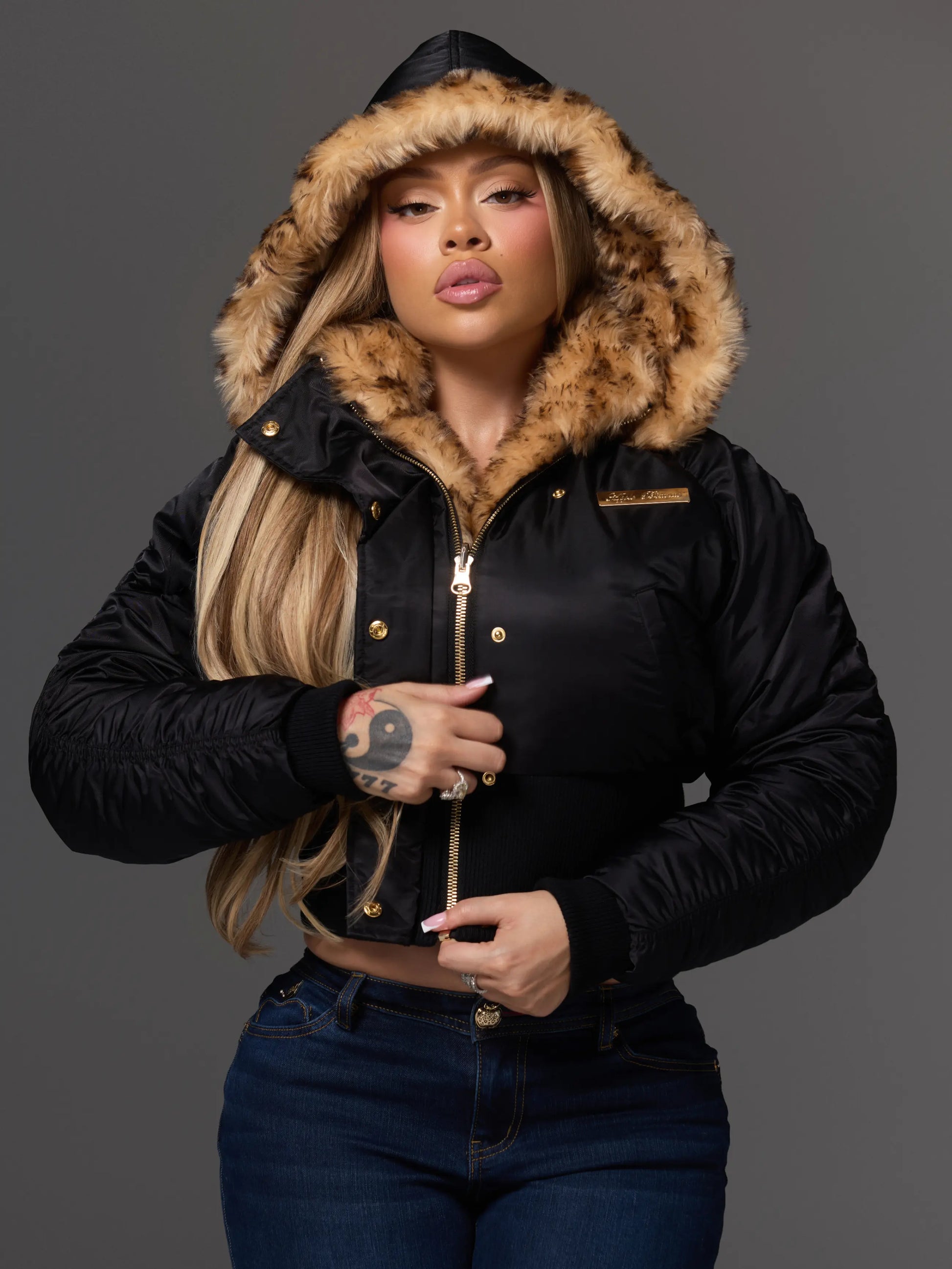 Apple Bottoms - Reversible Fur/Nylon Puffer - 2