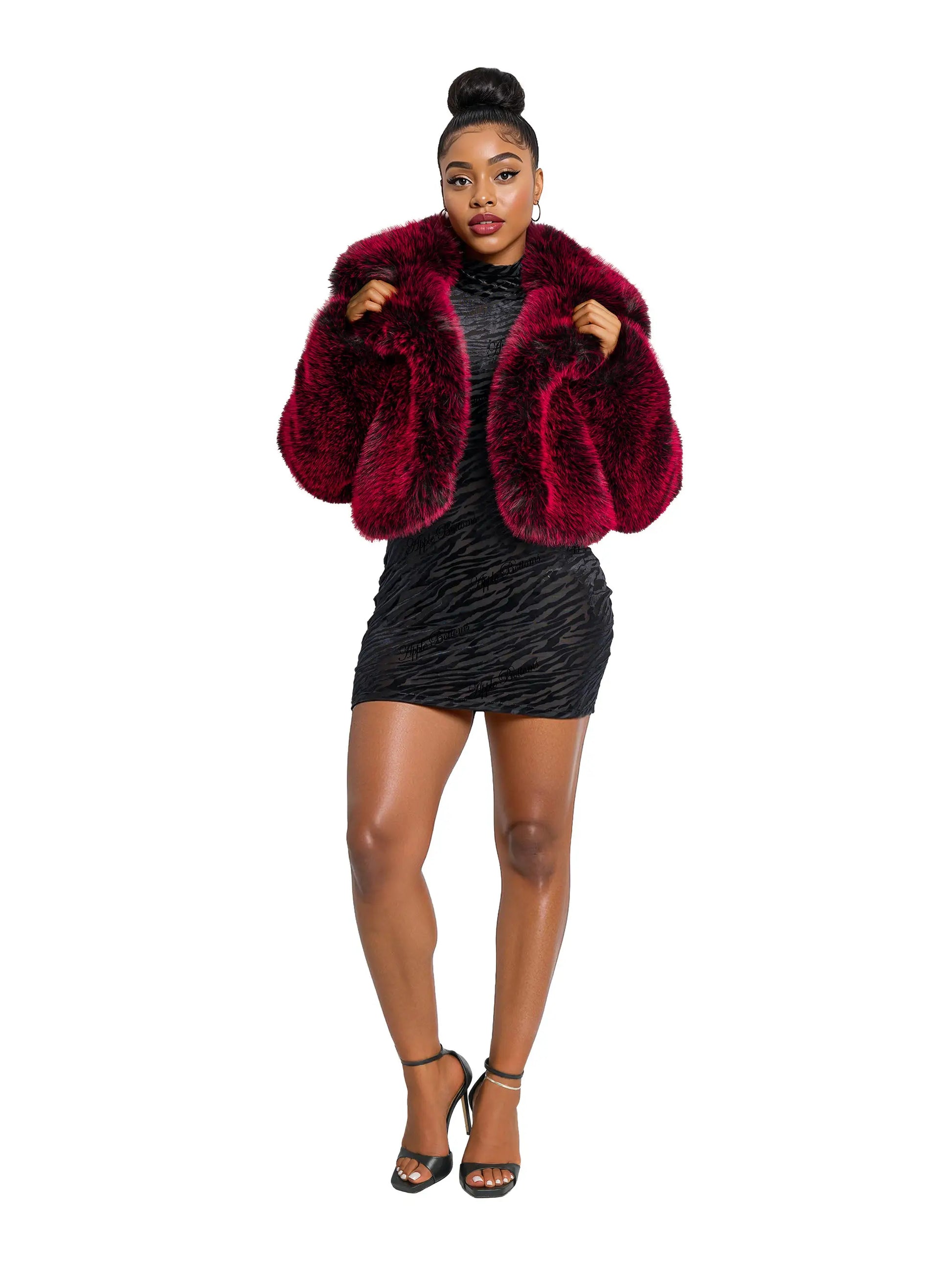 Apple Bottoms -  Burnout Bodycon Dress - Black - 7