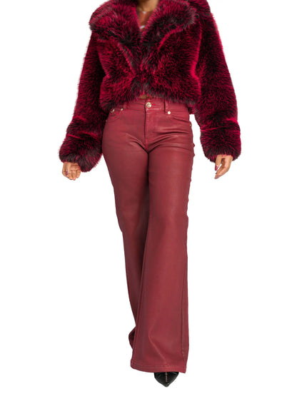 Red Wide Leg Jeans - Apple Bottoms - 9