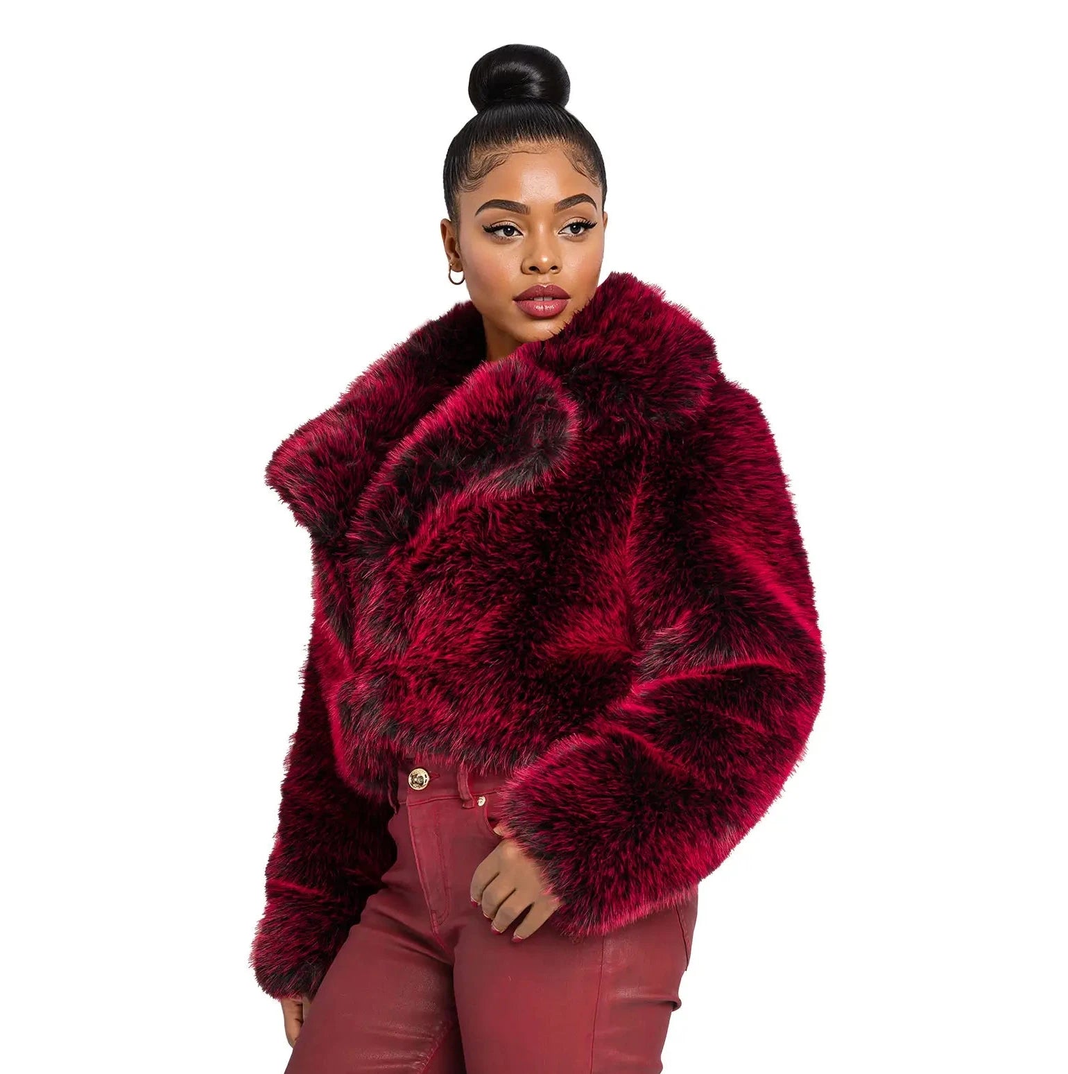 Y2K Fur Jacket - Red Delicious – Apple Bottom Jeans Y2K Fur Jacket - Red Delicious – Apple Bottom Jeans