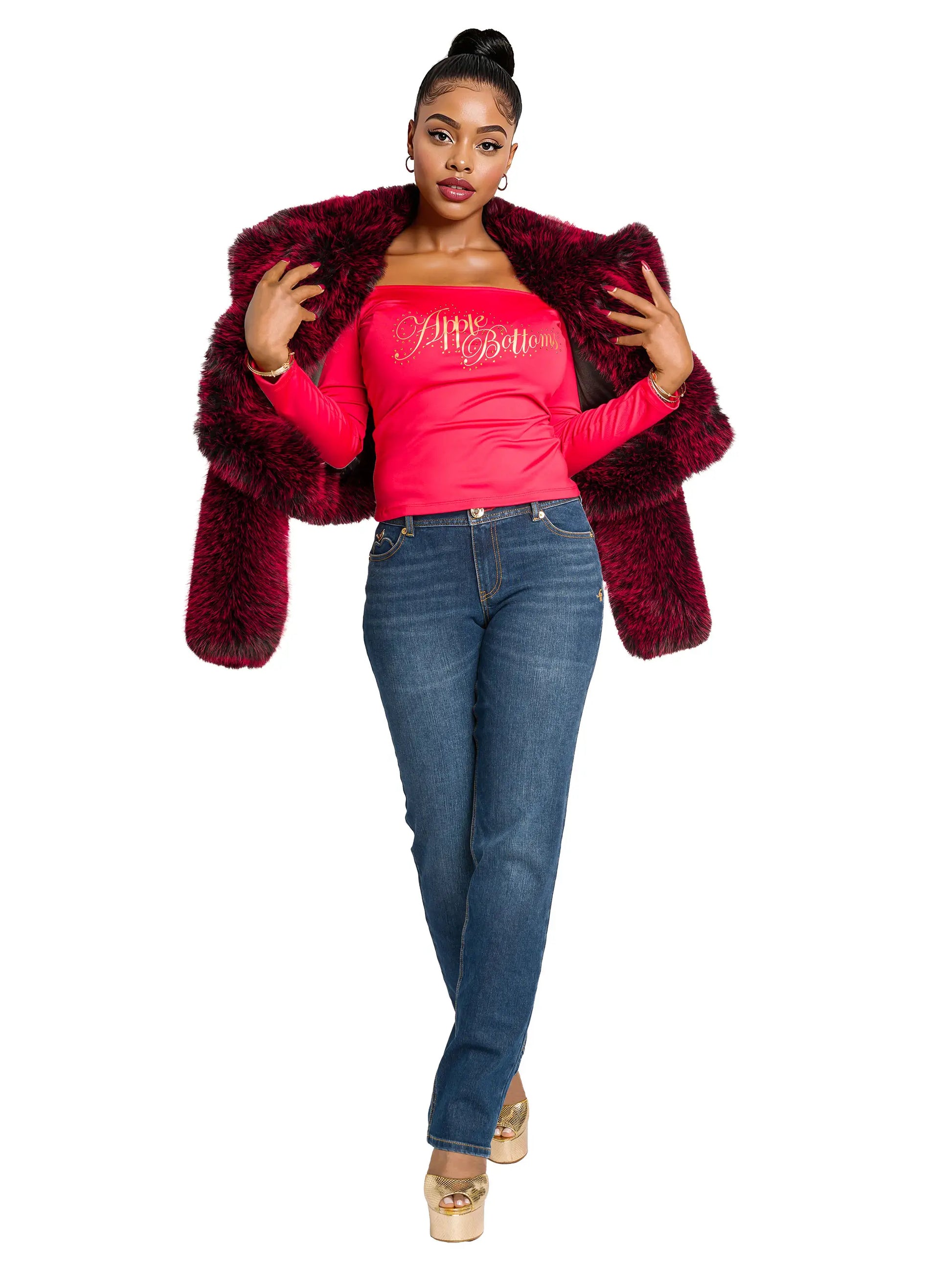 Apple Bottoms - AHJ-4118 - Red Delicious Fur Jacket - 8