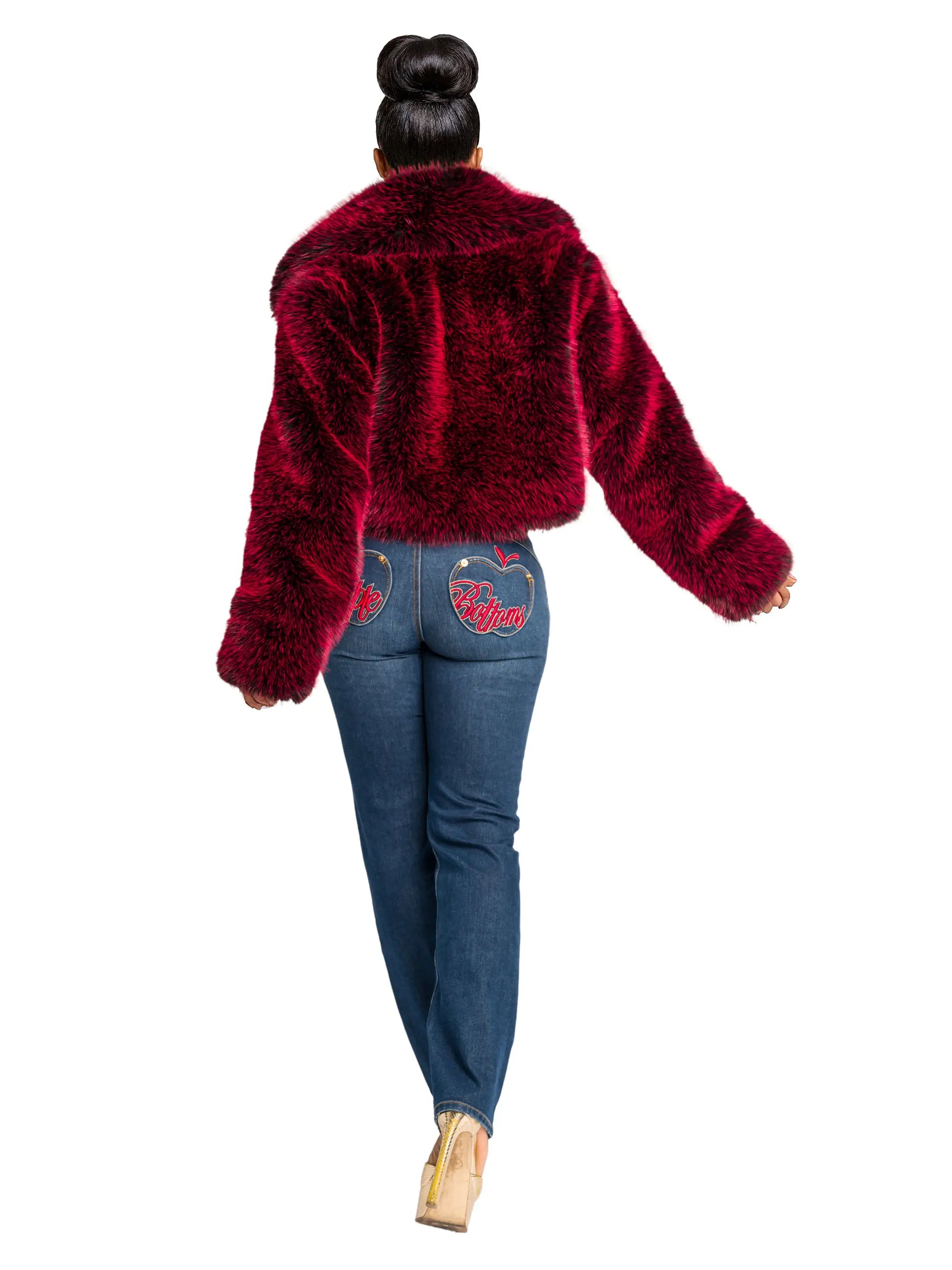 Apple Bottoms - AHJ-4118 - Red Delicious Fur Jacket - 10