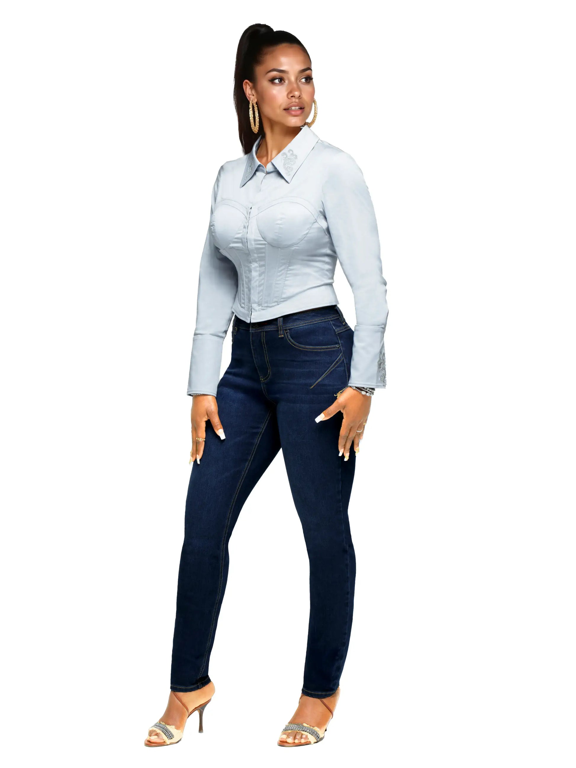 APPLE BOTTOM JEANS - AFJ-4101
FORBIDDEN FIT ANKLE BITER JEAN DARK - 3