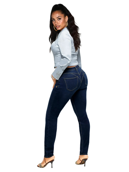 APPLE BOTTOM JEANS - AFJ-4101
FORBIDDEN FIT ANKLE BITER JEAN DARK - 5
